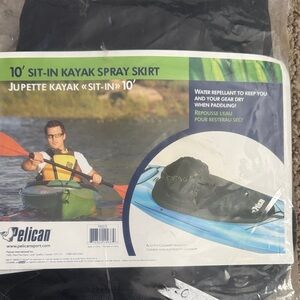Canoe Kayak Spray Skirt Pelican Jupette Sit-in 10' Black Water Repellant